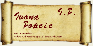 Ivona Popčić vizit kartica